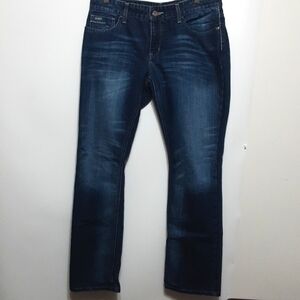 ADA CINCH Mid Rise Relaxed Boot Cut Cheveron-Inspired Style Denim Jean/Size 11